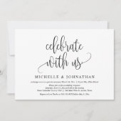 Vier Met Ons, Bruiloft Elopement Feest Kaart (Voorkant)