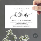 Vier Met Ons, Bruiloft Elopement Feest Kaart