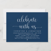 Vier met ons, Bruiloft Elopement Feest Uitnodiging (Voorkant)