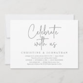 Vier met ons, Bruiloft Elopement Feest Uitnodiging (Voorkant)