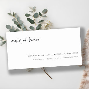Vier Met Ons Calligrafie Bruidsmeisje Uitnodiging