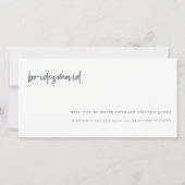 Vier Met Ons Calligraphy Bruidsmeisje Uitnodiging (Voorkant)