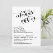 Vier met ons Calligraphy Huwelijksfeest na de brui Kaart (Staand voorkant)