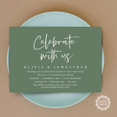 Vier met ons, Casual Bruiloft Elopement Party Kaart