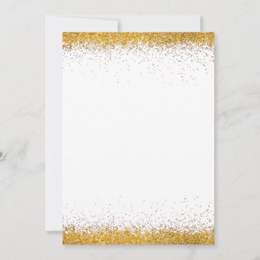 Vier met ons de gouden oudejaarsavond bruiloft kaart (Achterkant)