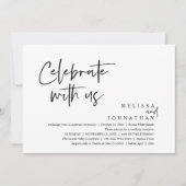 Vier met ons de moderne huwelijksreceptie kaart (Voorkant)