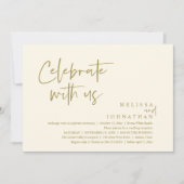 Vier met ons de moderne huwelijksreceptie kaart (Voorkant)