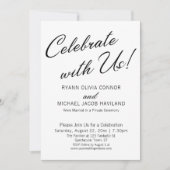 Vier met ons Eenvoudige receptie alleen Kaart (Voorkant)