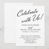 Vier met ons Eenvoudige receptie alleen Kaart (Voorkant / Achterkant)