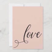 Vier met Ons Elegante Blush Ontvangst-Only Kaart (Achterkant)