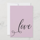 Vier met Ons Elegante Licht Mauve Ontvangst Kaart (Achterkant)