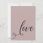 Vier met Ons Elegante Stof Roze Ontvangst Kaart (Achterkant)