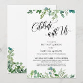 Vier met ons Eucalyptus Groenreceptie Kaart (Voorkant / Achterkant)