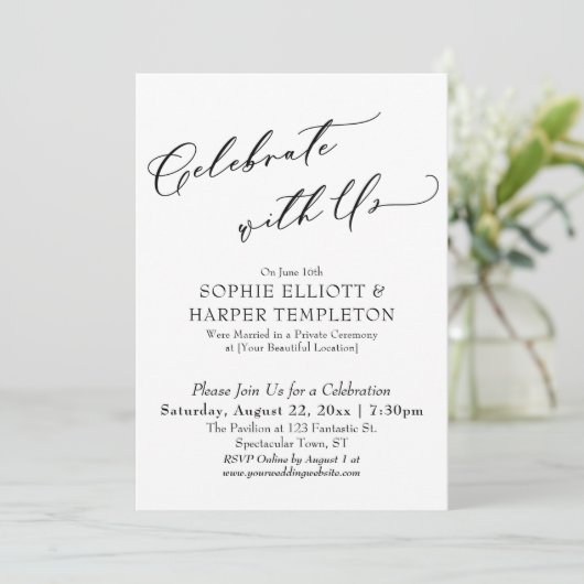 Vier met ons Feestelijke, Eenvoudige Ontvangst All Kaart (Staand voorkant)