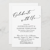 Vier met ons Feestelijke, Eenvoudige Ontvangst All Kaart (Voorkant / Achterkant)