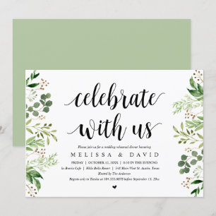 Vier met ons, Groene decoratie, Uitnodiging Oefena