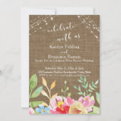 Vier met Ons, Jute, Bloemen & Lichten Kaart (Voorkant)