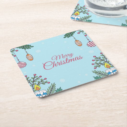 Vier met ons kartonnen onderzetters (Schuin)