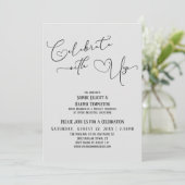 Vier met Ons Lichtgrijze Ontvangst Only Kaart (Staand voorkant)