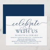 Vier met ons mee, Bruiloft Elopement Feest Kaart (Voorkant / Achterkant)