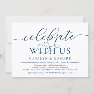 Vier met ons mee, Bruiloft Elopement Feest Kaart