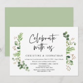 Vier met ons mee, Bruiloft Elopement Feest Kaart (Voorkant / Achterkant)