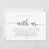 Vier met ons mee, Bruiloft Elopement Feest Kaart (Voorkant)