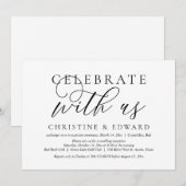 Vier met ons mee, Bruiloft Elopement Feest Kaart (Voorkant / Achterkant)