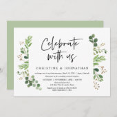 Vier met ons mee, Bruiloft Intieme Feest Kaart (Voorkant / Achterkant)