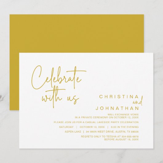 Vier met ons mee, Feest na de bruiloft I Kaart (Voorkant / Achterkant)