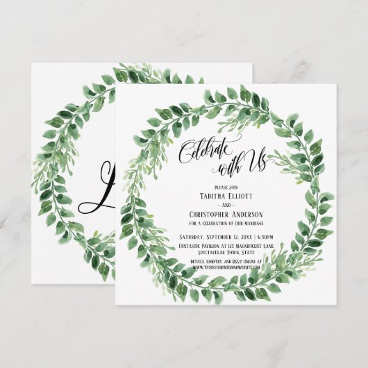 Vier met ons mee Groene Krans Ontvangst-Only Kaart (Voorkant / Achterkant)