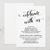 Vier met ons mee Hearts Calligraphy Ontvangst Kaart (Voorkant / Achterkant)