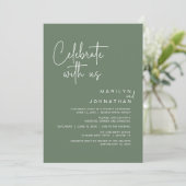 Vier met ons mee, Intiem trouwfeest dinnerparty Kaart (Staand voorkant)