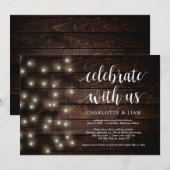 Vier met ons mee, Lichtslinger, Trouw Elopement Kaart (Voorkant / Achterkant)