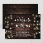 Vier met ons mee, Lichtslinger, Trouw Elopement Kaart (Voorkant / Achterkant)