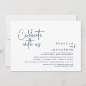Vier met ons mee, Moderne Boho Bruiloftsreceptie Kaart (Voorkant)