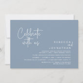 Vier met ons mee, Moderne Boho Bruiloftsreceptie  Kaart (Voorkant)