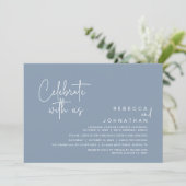 Vier met ons mee, Moderne Boho Bruiloftsreceptie  Kaart (Staand voorkant)