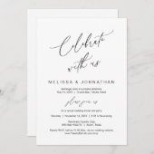 Vier met ons mee, Moderne Trouwdag Ontvluchting Kaart (Voorkant / Achterkant)