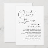 Vier met ons mee, moderne trouwvlucht kaart (Voorkant / Achterkant)