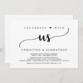 Vier met ons mee, Rustic trouw-ontsnappingsfeest  Kaart (Voorkant / Achterkant)