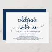 Vier met ons mee, Rustic Wedding Elopement-feest  Kaart (Voorkant / Achterkant)