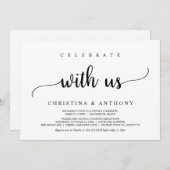 Vier met ons mee, Rustieke Trouw Elopement Kaart (Voorkant / Achterkant)