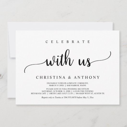 Vier met ons mee, Rustieke Trouwvlucht Kaart (Voorkant)