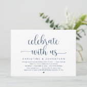 Vier met ons mee, Trouw Elopement Feest Kaart (Staand voorkant)