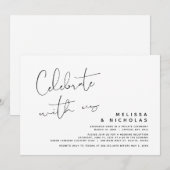 Vier met ons mee, Trouw Elopement Feest Kaart (Voorkant / Achterkant)