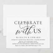 Vier met ons mee, Trouw Elopement Feest Kaart (Voorkant / Achterkant)