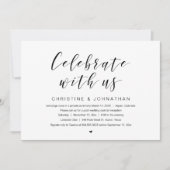 Vier met ons mee, Trouw Elopement Feest Kaart (Voorkant)