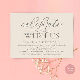 Vier met ons mee, Trouw Elopement Feest Kaart