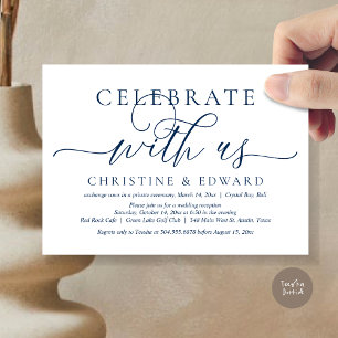 Vier met ons mee, Trouw Elopement Feest Kaart